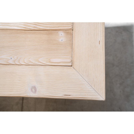 Image 1 of Vintage brushed spruce table by Maxvintage sas
