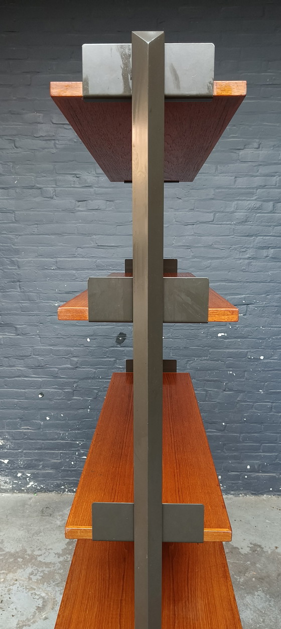 Image 1 of Vintage Teak Jaren 60 Deens Scandinavisch Boekenkast Roomdivider