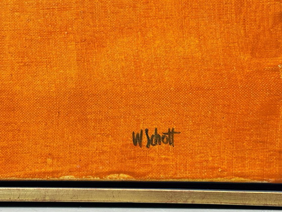 Image 1 of Abstraktes Gemälde, signiert, Schweiz 1970er