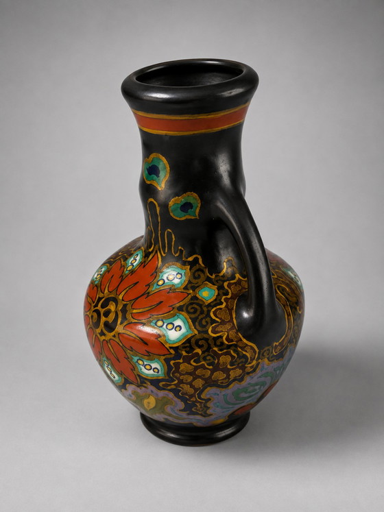 Ivora Gouda 'Princess' Art Deco Ear Vase – ca. 1925 – 30 cm – Ceramic (photo 3 of 7)