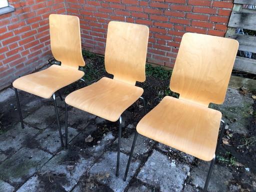 3 sedie impilabili IKEA Gilbert