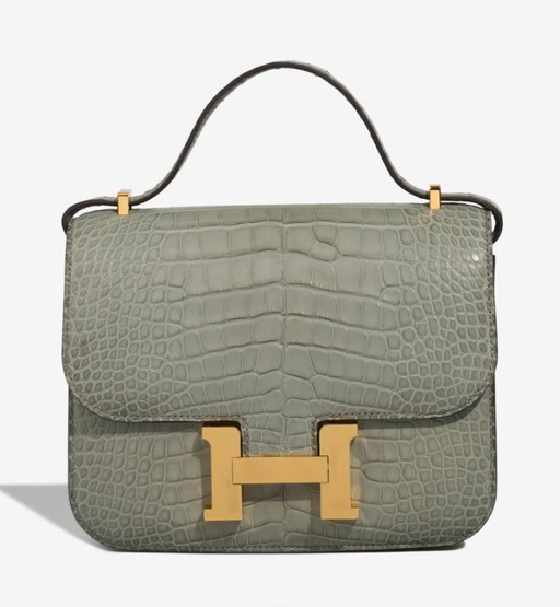 Borsa HERMES Constance en Cuirs exotiques Gris - 103228