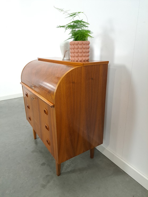 Image 1 of Bureau secret suédois avec tiroirs, bureau scandinave