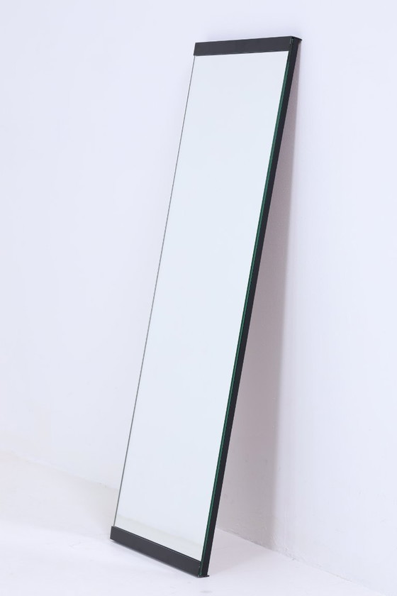 Image 1 of Vintage Spiegel 60s | Mid Century Hangende Spiegel Hout Retro Schuin Vintage #06-02