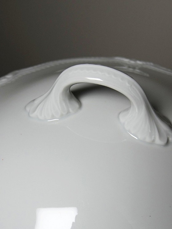 Image 1 of Fine white Limoges porcelain soup/vegetable dish, attributed Barnardaud, vintage