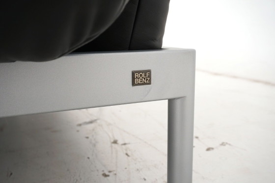 Divano letto in pelle nera, Rolf Benz, Divani letto, Metallo, Nero, Modern (foto 14 di 15)
