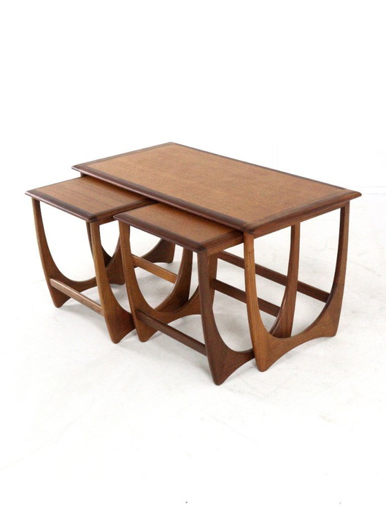 Image 1 of G Plan coffee table with nesting tables vintage