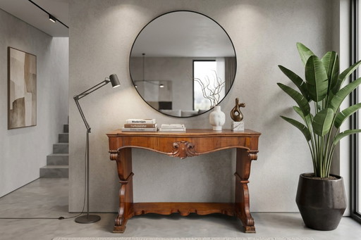 Edler antiker Konsolentisch aus Nussbaumholz – Karl-X.-Zeit (um 1825)