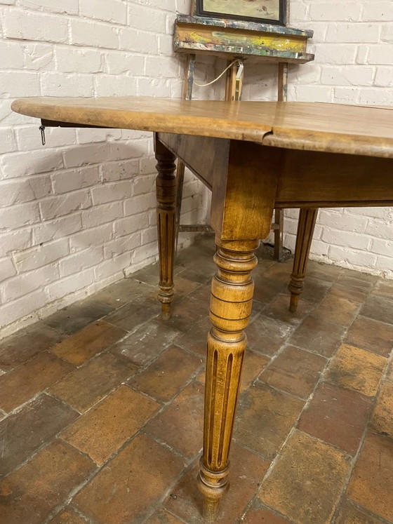 Round Drop-Leaf Folding Table – Dining tables, Wood (photo 5 of 9)