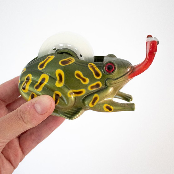 Image 1 of Dévidoir de ruban adhésif vintage en forme de grenouille