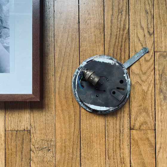 Image 1 of Lampada da parete/soffitto quadrata in vetro opalino bianco, lampadario vintage anni '60-'70, 25 cm