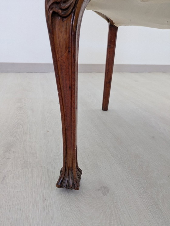 Image 1 of Art Nouveau - Sessel (2) - Holz, Stoff