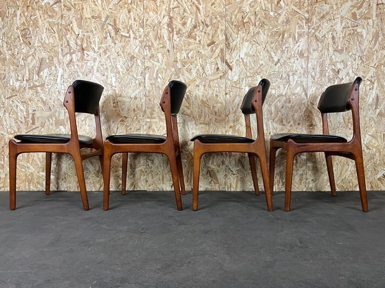 Image 1 of 4x 60er 70er Jahre Stuhl Stühle Teak Dining Chair Erik Buch O.D. Møbler Denmark