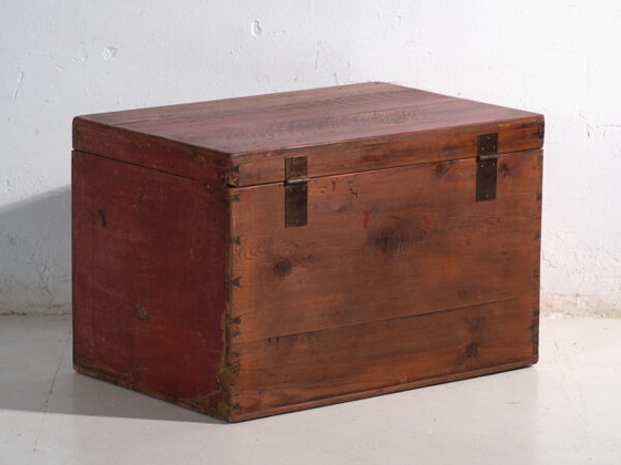Baule antico dipinto con pittura originale – Cina, circa 1900 – Armadi contenitori, Iron, Brass (photo 22 of 25)
