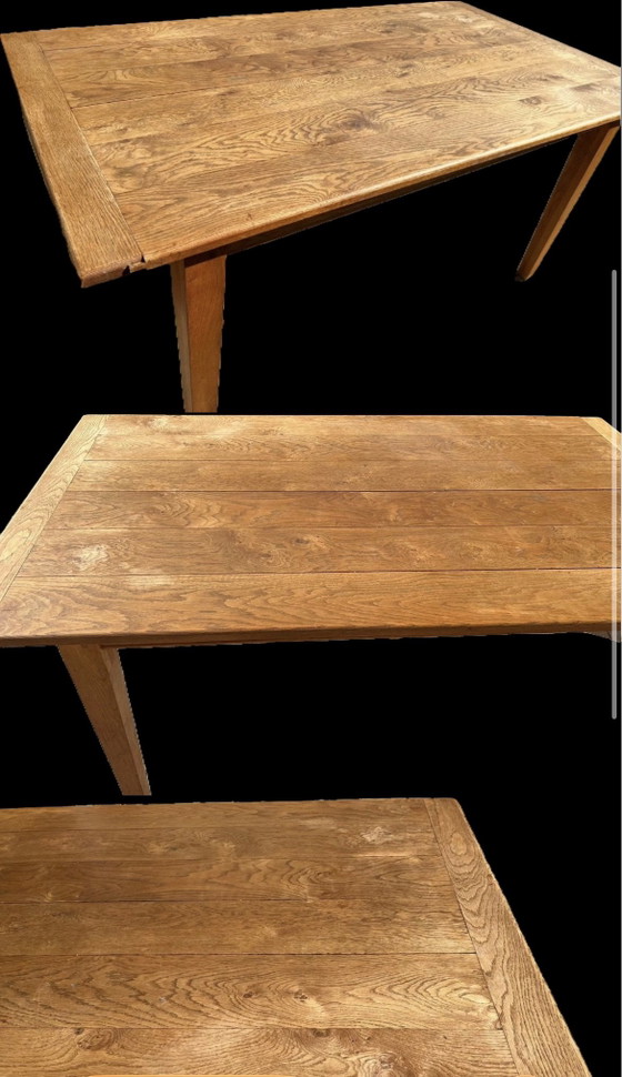 Massiver Eichentisch, Esstische, Holz, Beige (Foto 2 von 6)