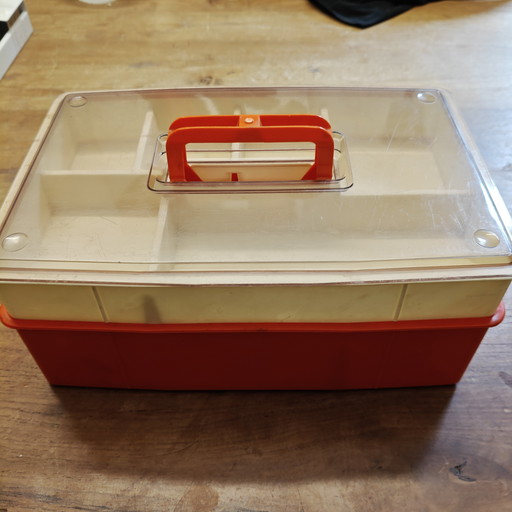 Vintage-Organizerbox von DBP Plastics aus den 1970er Jahren, Modell Antwerpen – Belgisches Weltraum-Design