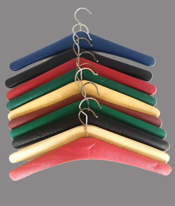 Image 1 of 10 Fifties Colored Coat hangers