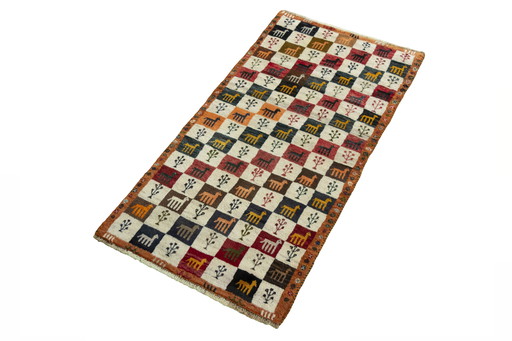 Tapis nomade noué à la main 155 x 76 cm