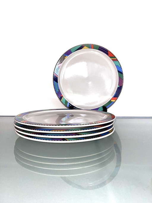 Ensemble de cinq assiettes plates Rosenthal Brenner