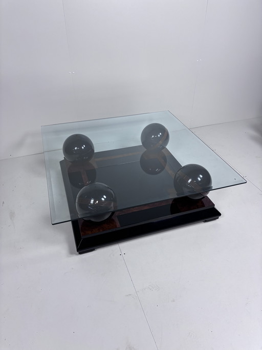 Vintage glass coffee table