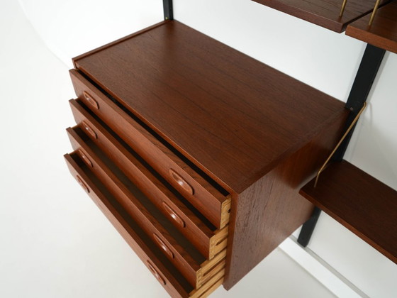 Image 1 of Teak wall unit PS System, Danish design, 1960s, manufactured by Randers Møbelfabrik
