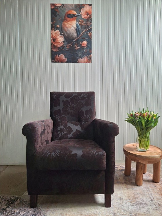 Image 1 of Nieuwe fauteuil met bloemenprint en verstelbare rugleuning