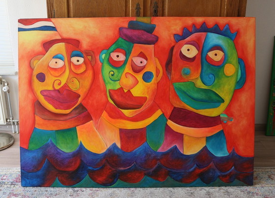 Image 1 of Paul Megens painting from 2007 'the Swiss navy'