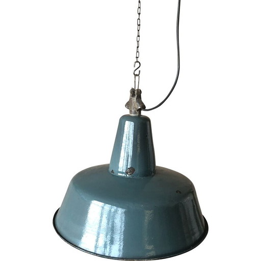 Lampada da soffitto di metà secolo, fabbrica industriale di Wikasy A23, anni '50