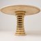 Italian Travertine and Brass Pedestal Dining Table by Marzio Cecchi for Studio Most, 1970s (photo 9 of 13)