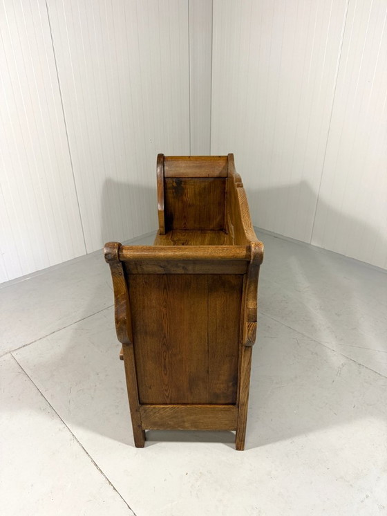 Image 1 of Antique oak bench 1900's