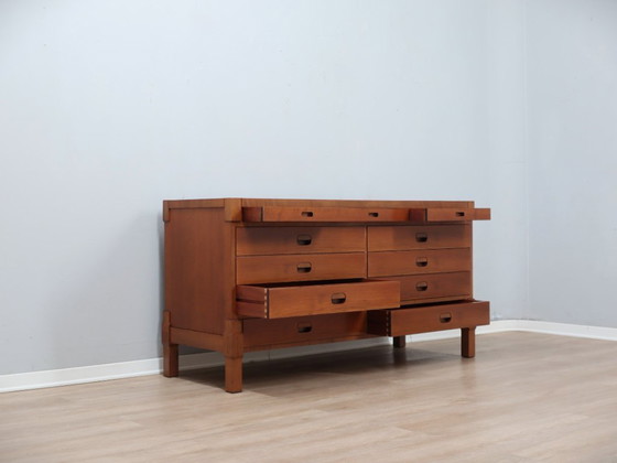 Image 1 of Italian Mid-Century Rationalist Walnut Multi-Drawer Sideboard 1970s
