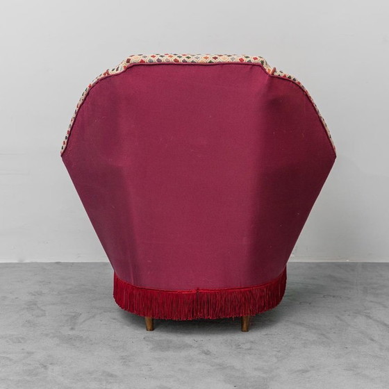 Image 1 of SET DI 2 POLTRONE VINTAGE IN TESSUTO GOBELIN, STILE ICO PARISI, ANNI '50