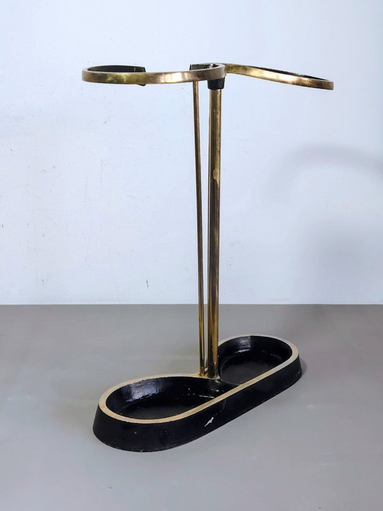 Image 1 of Carl Auböck Umbrella Stand Mid Century Brass Vintage 50s, Austria