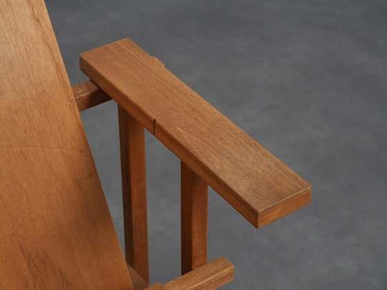 Sillón modernista al estilo de Gerrit Rietveld, Países Bajos, década de 1980. – Sillones, Wood (photo 8 of 10)