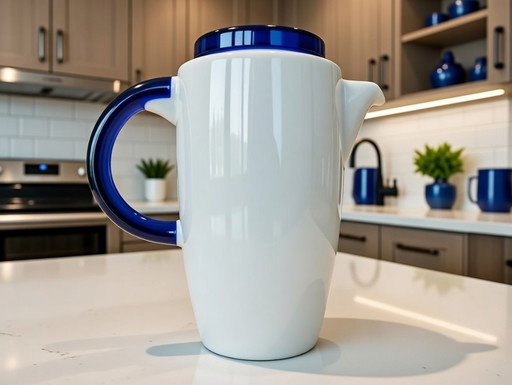 (W007) Vintage Thomas Rosenthal Vario Pacific Coffee Pot Blue White