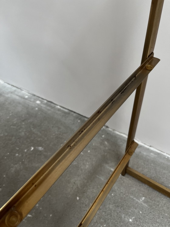 Image 1 of Vetrina aperta in ottone vintage con vetro fumé