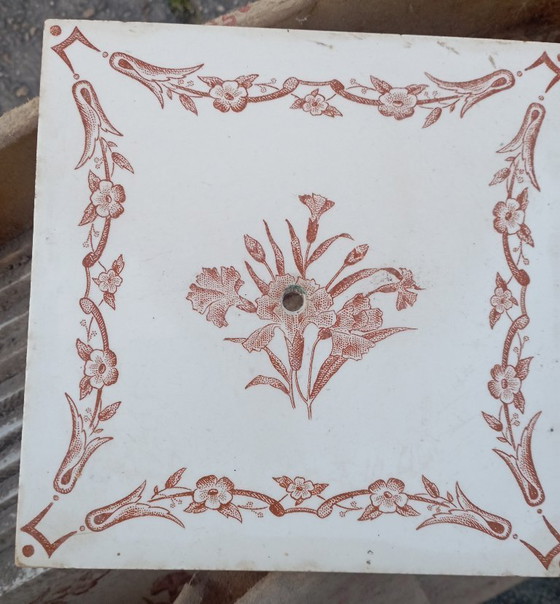 Image 1 of Posten antiker Jugendstilfliesen