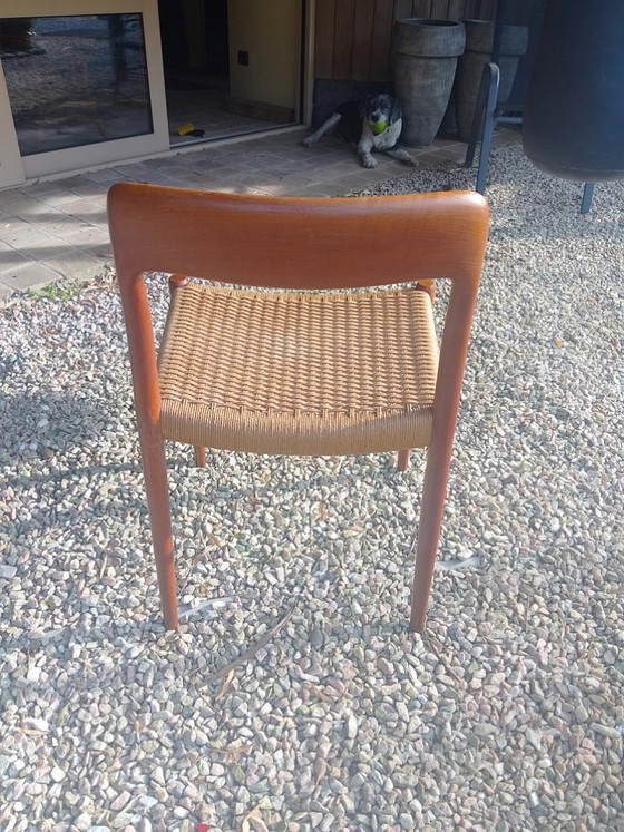 Image 1 of 4 x Deens design eetkamerstoelen Niels Otto Møller model 75