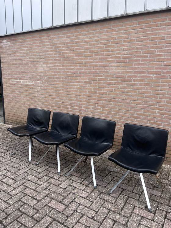 Image 1 of 4x tonon eetkamer stoel leer