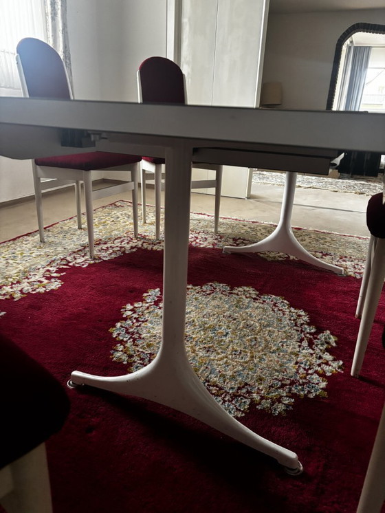 Image 1 of George Nelson for Herman Miller – “Pedestal” Extension Dining Table, 1950s