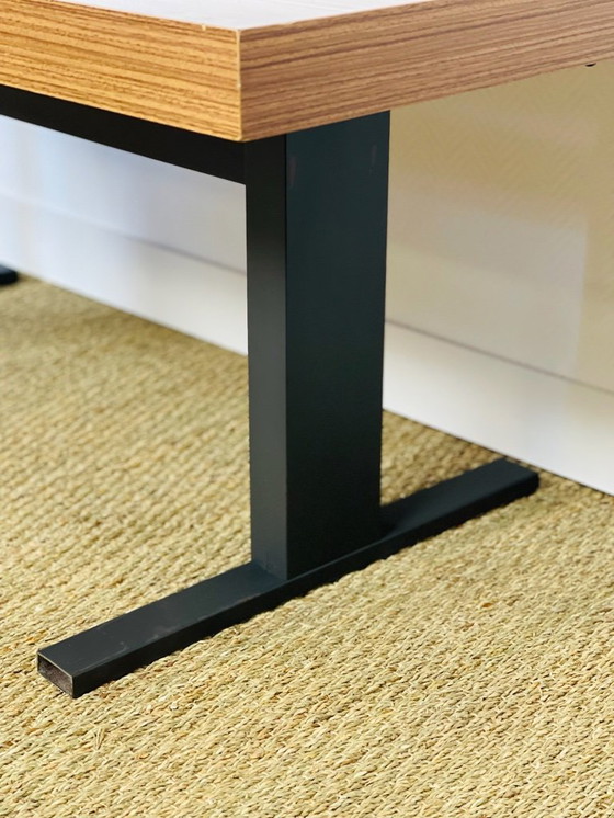 Image 1 of Vintage lift-top coffee table in Formica and black metal, 1970