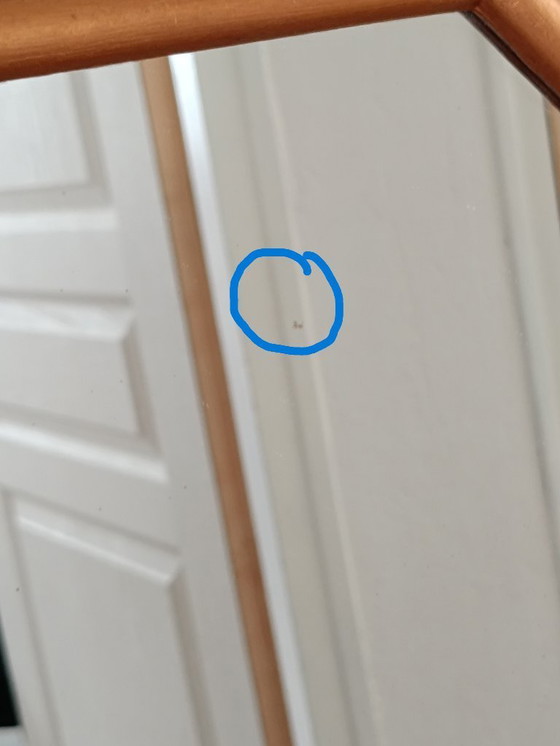 Image 1 of Octagonal wall mirror with gold frame