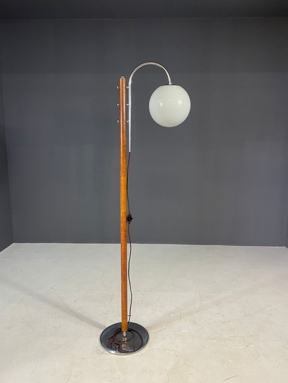 Image 1 of Halabala vloerlamp, Tsjecho-Slowakije, jaren 1930 - Volledig functioneel