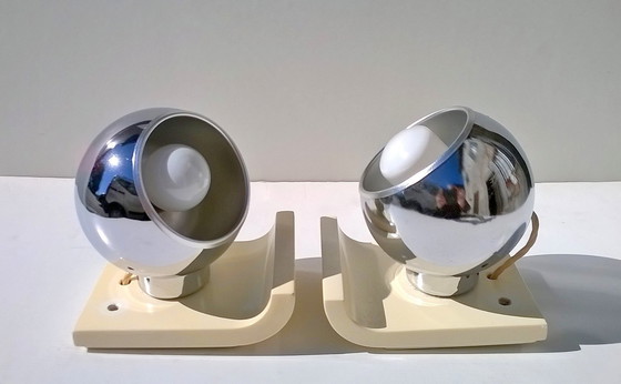 Image 1 of Small wall lights attributed to Reggiani, 1960s,set of two.