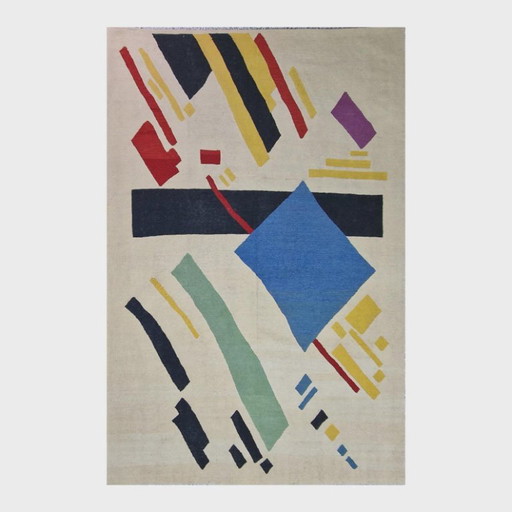 Kasimir Malewitsch Suprematistischer handgewebter Wandteppich | Limitierte Auflage | Textil | 303 × 205 cm (119 × 81 Zoll)