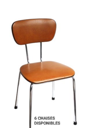 Vintage Nova chair in faux leather - 1970s, orange-brown