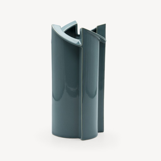 Jan van der Vaart for Rosenthal Turquoise Porcelain Vase 1988