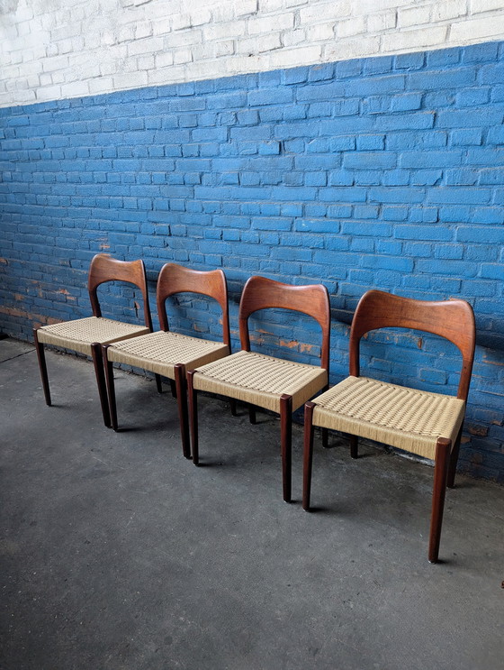 Image 1 of Silla 4x de mediados de siglo - Arne Hovmand Olsen para Mogens Kold