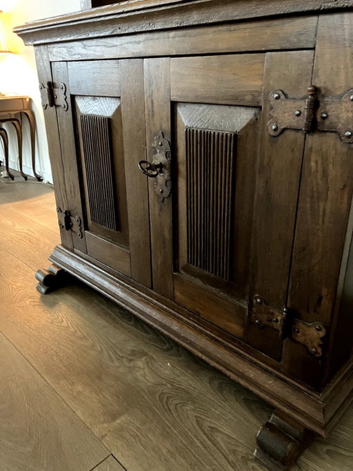 Antique wooden sideboard with beautiful details