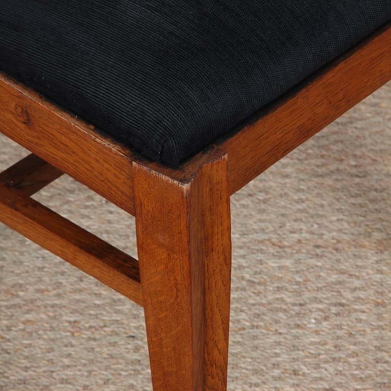 Image 1 of Set of 4 solid oak chairs from the 1950s